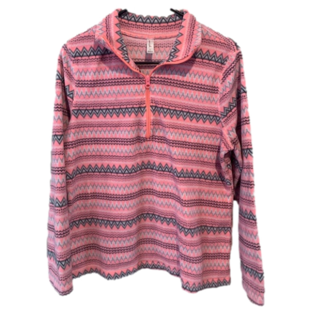 Half Zip Fleece Pullover Retro Orange Women’s Large Used